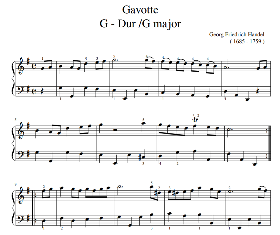 Gavotte  G - Dur /G major